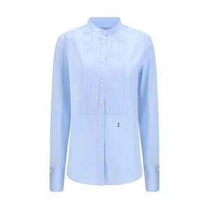 Fendi Blue Cotton Dress Women's Shirt